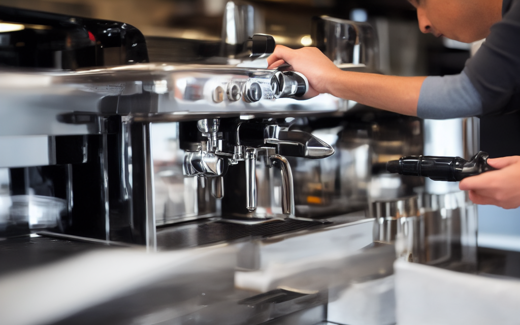 Visual illustration of cleaning and maintenance for Best super automatic espresso machine under $1000